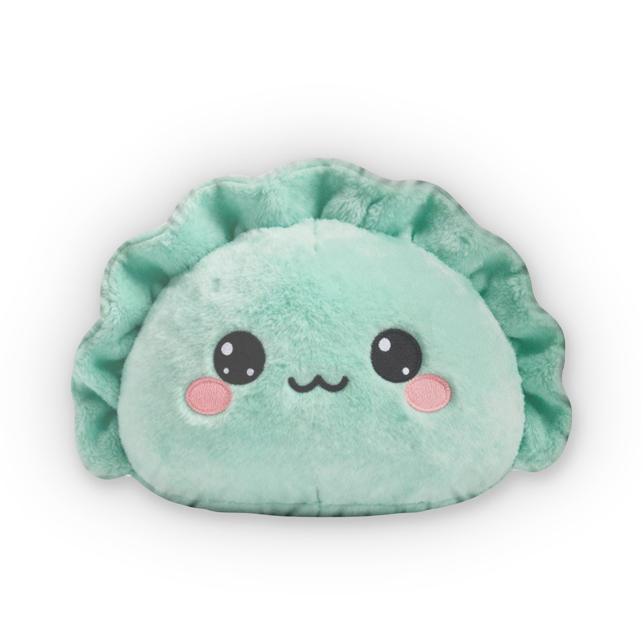 Kawaii Dumpling Plush Pillow - Cute Green Custom Shaped Pillow