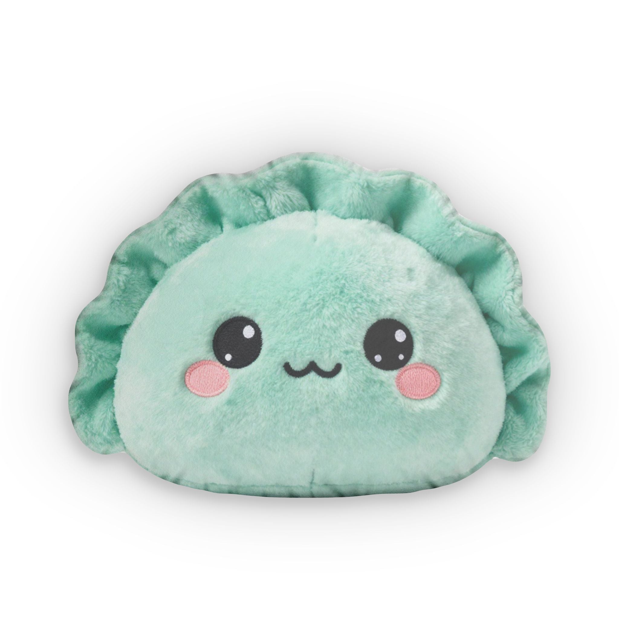 Kawaii Dumpling Plush Pillow - Cute Green Custom Shaped Pillow