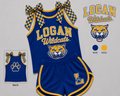 Logan Wildcats Girls Spirit Short Set 💙💛🐾