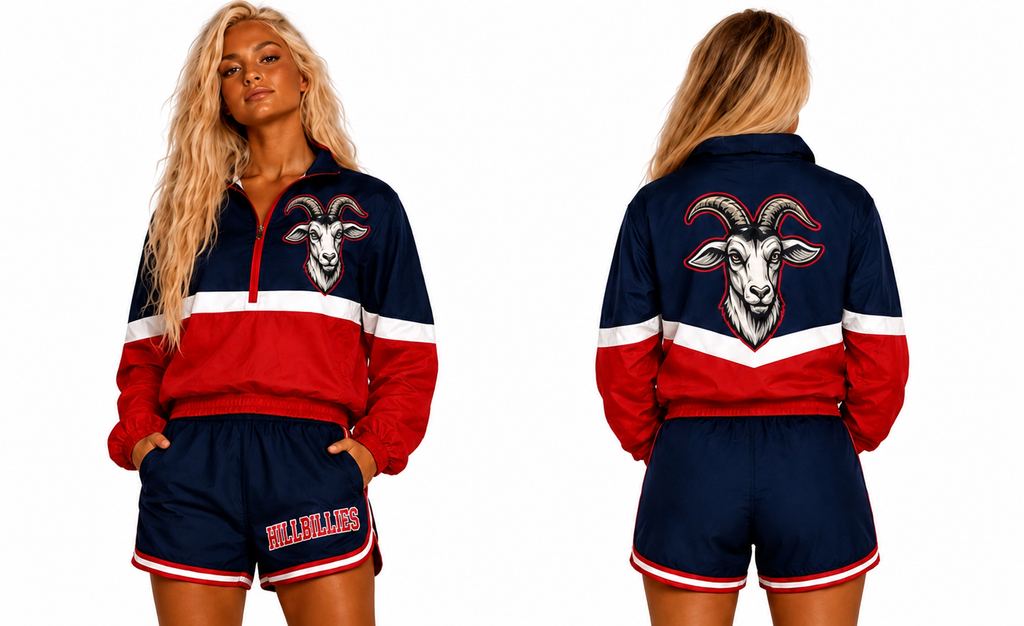 Man Hillbillies Windbreaker & Shorts Set Read Full Description for Sizing