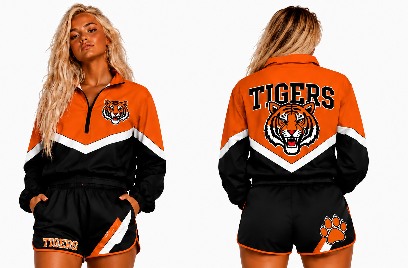 Chapmanville Tigers Windbreaker & Shorts Set – Pre-Order Read full description for sizing tips