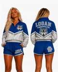 PRE-ORDER: Logan Timberwolves Windbreaker Jacket & Shorts Set | Custom Game Day Outfit ⚡️ all windbreaker items. I suggest sizing up one size⚡️￼